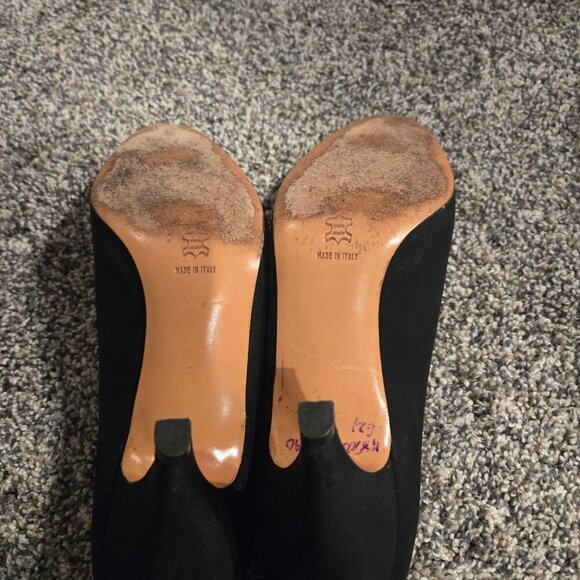 Salvatore Ferragamo Black Fabric Heels 9.5B - Picture 6 of 7